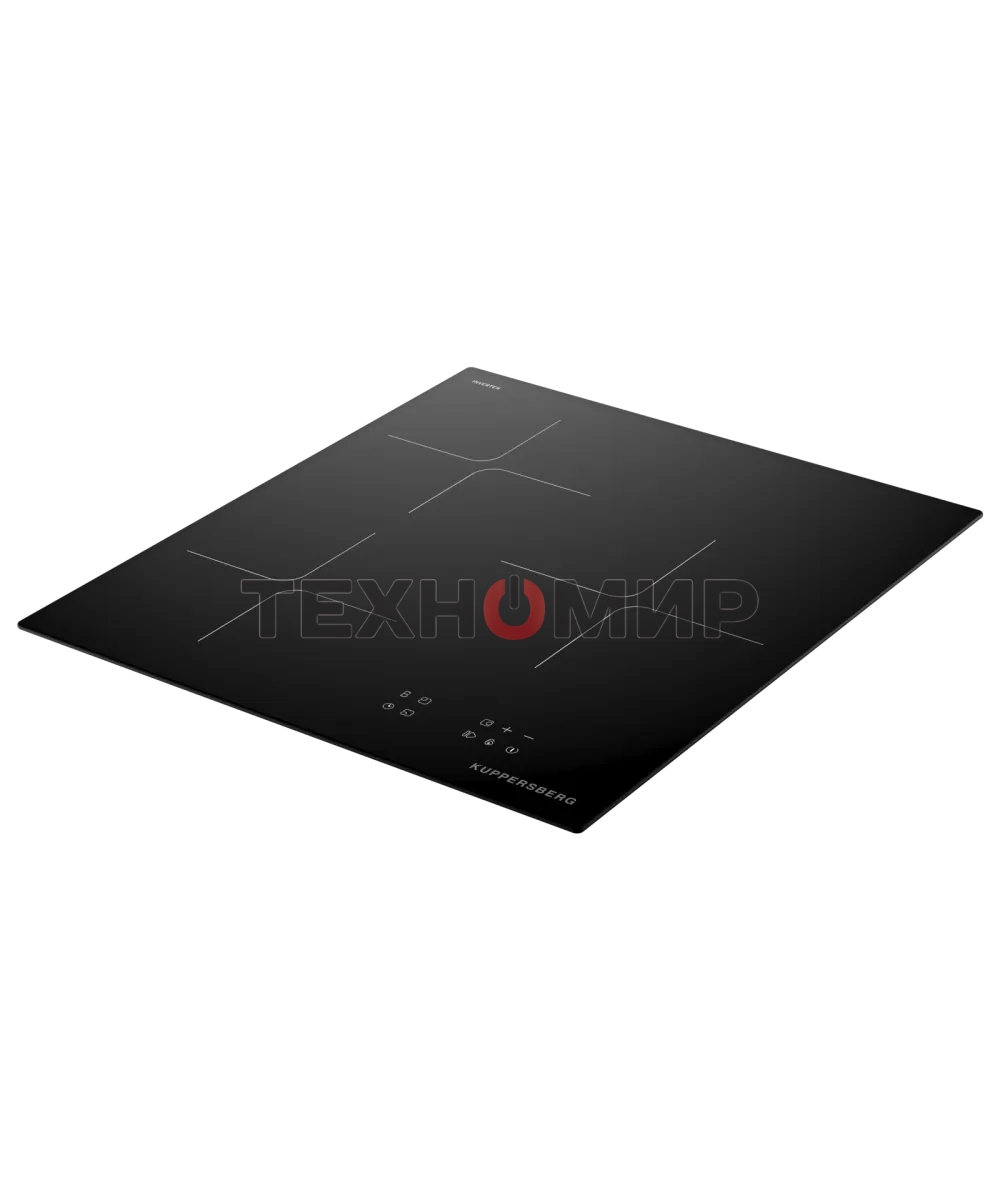 Варочная панель Kuppersberg ICI 406, индукция, High-Tech, 45 см, 9 уровней мощности, inverter, таймер, пауза, Booster, автоматическое отключение, сенсорное управление, автоматическое закипание, черный