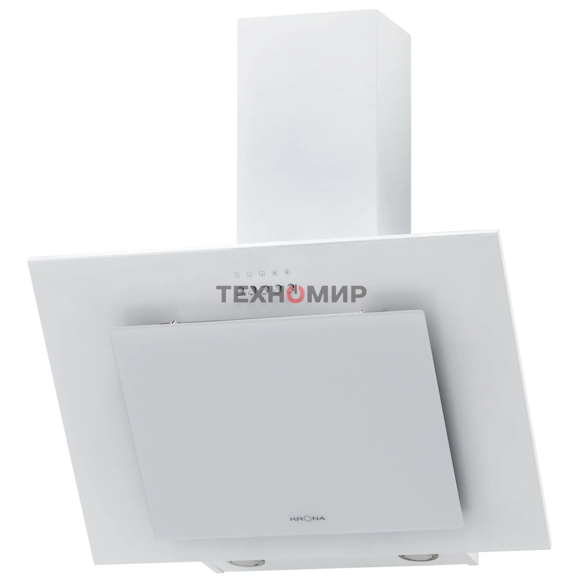 Вытяжка наклонная KRONA Vierkant 600 белый PB белый, 60 см, 890 куб. м/ч, 68 дБ