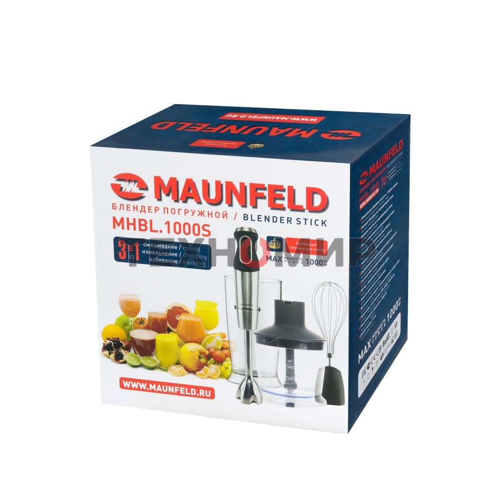 Блендер погружной Maunfeld MHBL.1000S черный, 1000 Вт