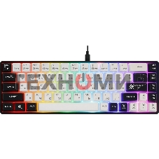 Игровая клавиатура проводная Defender Aris GK-349 RU,бел/черный,68кн+FN,радуж,1.5м