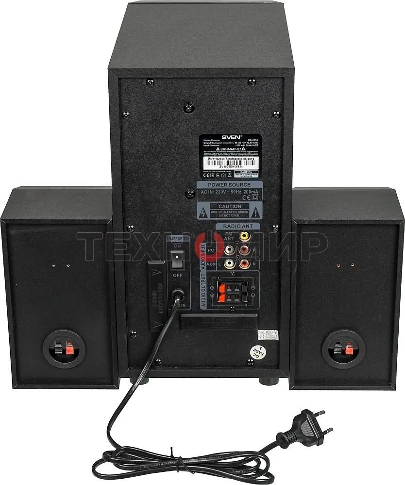 Акустическая система SVEN AC MS-2055, черный (55Вт, FM-тюнер, USB/SD, дисплей, ПДУ, Bluetooth)