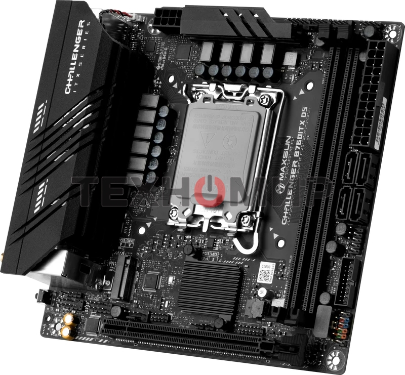 Материнская плата Maxsun Challenger B760ITX D5, LGA 1700, Intel B760, 2xDDR5, 4xSATA, 2xM.2, 1xPCIe 5.0 x16, 2xHDMI, 2xDP, 2x 2.5Gb LAN, 2xUSB 3.2 Gen 1, 4xUSB 2.0, 5.1, Mini-ITX