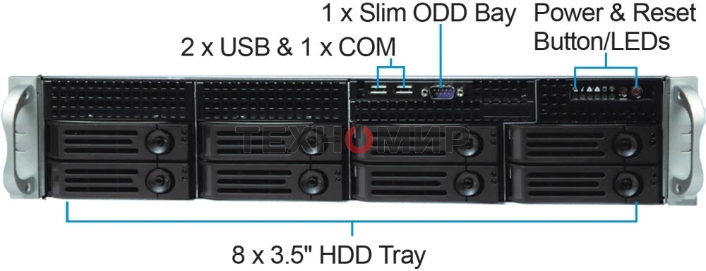 Серверный корпус CS-R25 with 12G HDD BP and 550w RPS