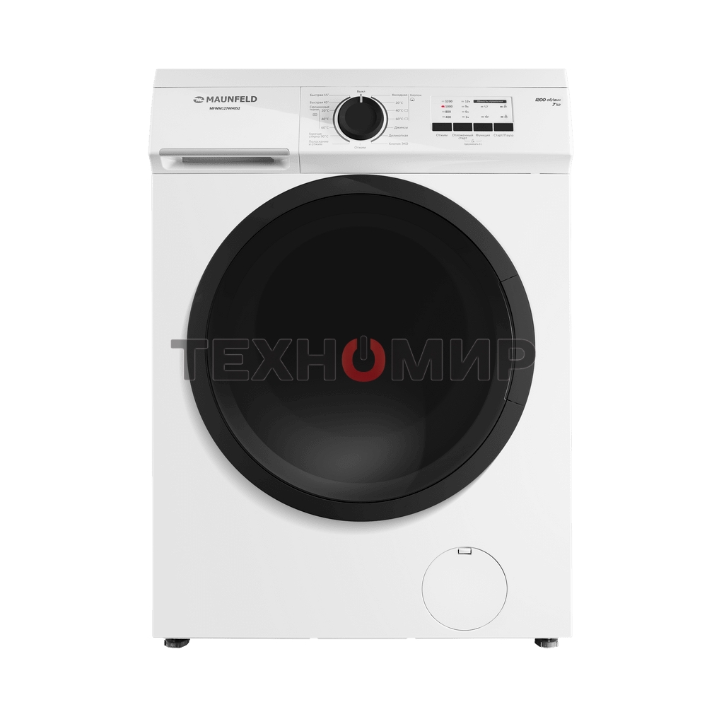 Стиральная машина Maunfeld MFWM127WH052 белый, загрузка фронтальная 7 кг, 1200 об/мин., класс: А+++