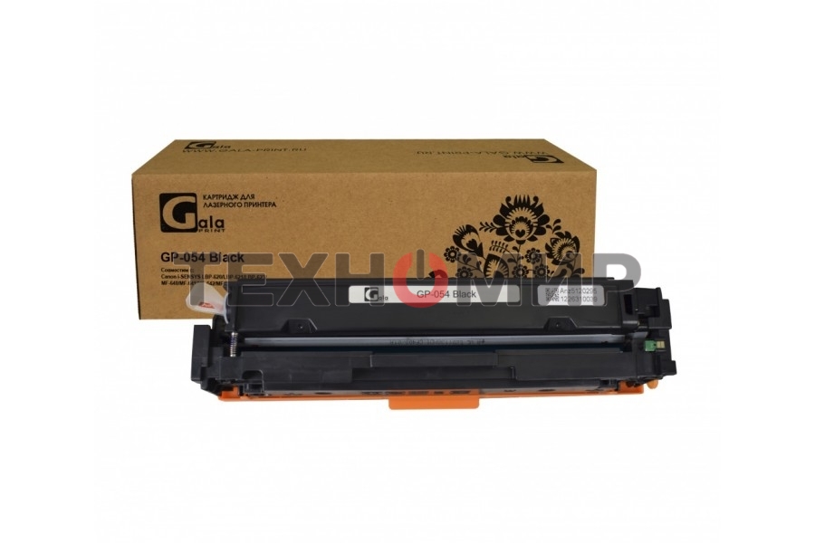 Картридж лазерный GalaPrint GP-054 BK черный (1500 стр) для Canon i-SENSYS LBP-620/LBP-621/LBP-623/MF-640/MF-641/MF-642/MF-643/MF-644/MF-648