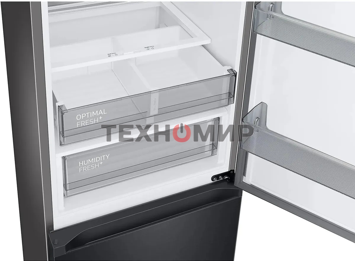Холодильник Samsung RB34C7B5EB1/EF черный мат. двухкамерный 230/114л морозилка снизу, No Frost