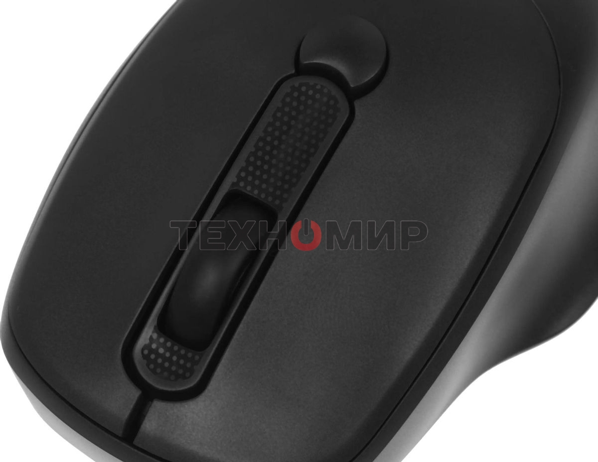Мышь беспроводная Defender Feam MM-296 черный, 1600 dpi, радиоканал, USB, кнопки - 4