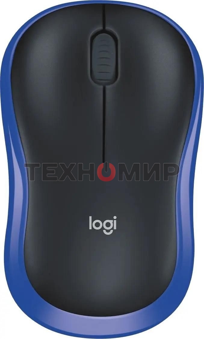 Мышь беспроводная Logitech M185 синий, 1000 dpi, радиоканал, USB, кнопки - 3