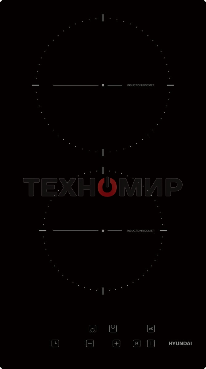 Индукционная варочная панель Hyundai HHI 3710 BG независимая, черный