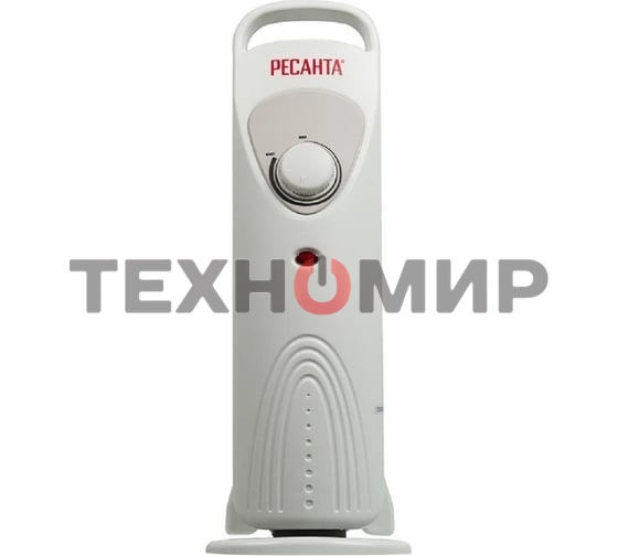 Обогреватель масляный Ресанта ОММ-7Н (7 секций) белый, 700 Вт, 10 м2, термостат 67/3/1