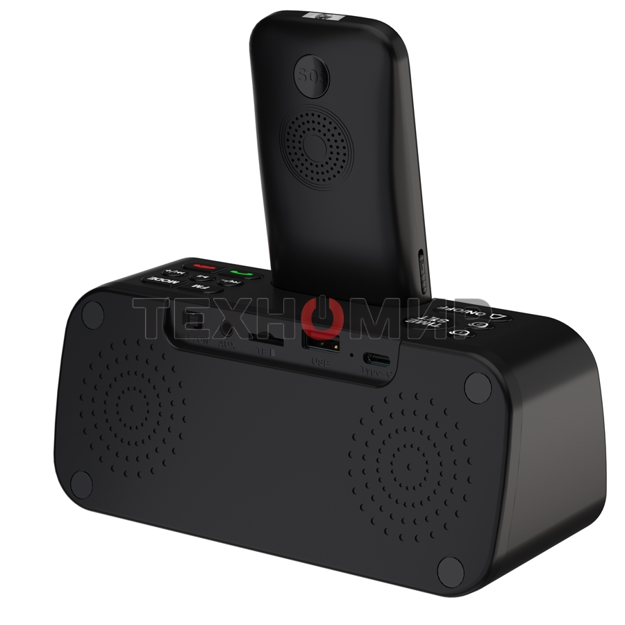 Мобильный телефон Maxvi RT-03 + док-станция, черный