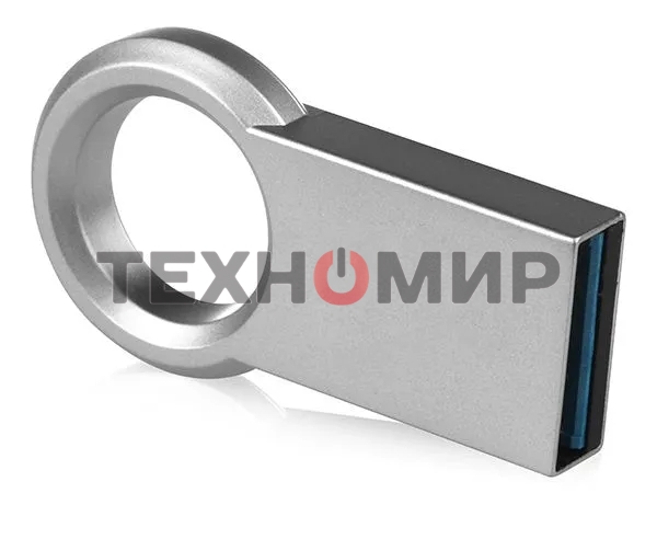 Флешка USB QUMO 64Gb Ring USB 3.0 цвет корпуса металлик(QM64GUD3-Ring)