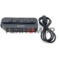 Разветвитель USB 2.0 BPH-1907 4порт. черный