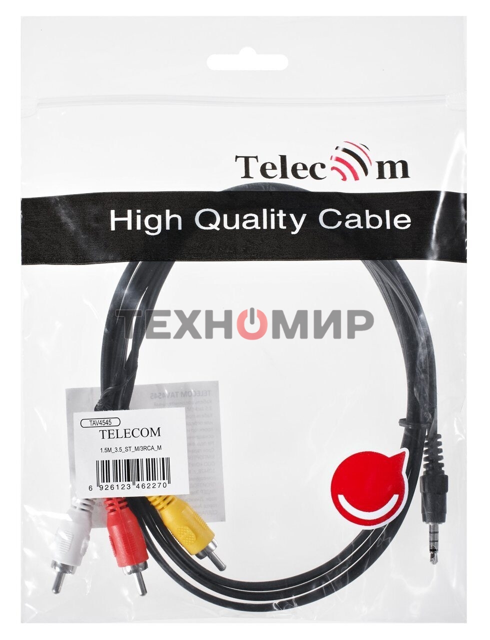 Кабель соединительный 3.5 Jack (M)/3 RCA (M) Telecom