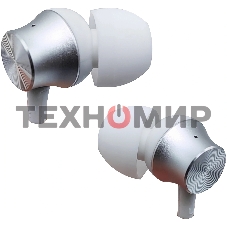 Гарнитура внутриканальные Oklick HS-S-240 1.2м белый проводные в ушной раковине (SS-E086)