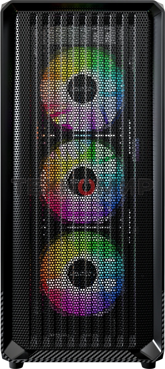 Компьютерный корпус Montech X5 черный без БП ATX 4x120мм 1xUSB2.0 1xUSB3.0 audio bott PSU