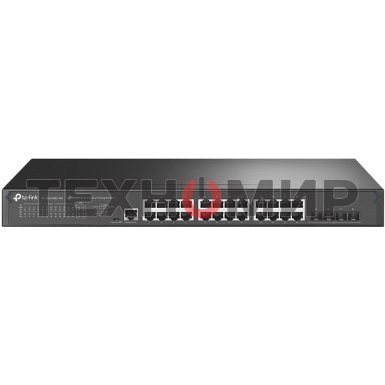 Коммутатор JetStream 24-Port 2.5GbASE-T L2+ Managed Switch with 4 10GE SFP+ SlotsPORT: 24× 2.5G RJ45 Ports, 4× 10G SFP+ Slots, RJ45/Micro-USB Console PortSPEC: 1U 19-inch Rack-mountable Steel CaseFEATURE: Integration with Omada SDN Controller, Static Rout