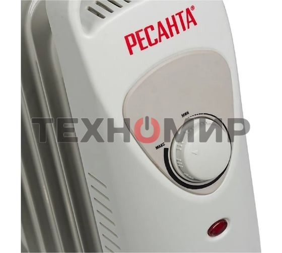 Обогреватель масляный Ресанта ОММ-7Н (7 секций) белый, 700 Вт, 10 м2, термостат 67/3/1