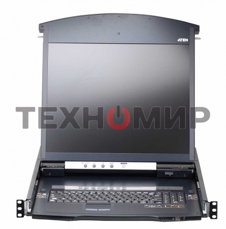 KVM консоль с переключателем ATEN 1L/1R 16p C5 D.Rail LCD KVM over IP SW
