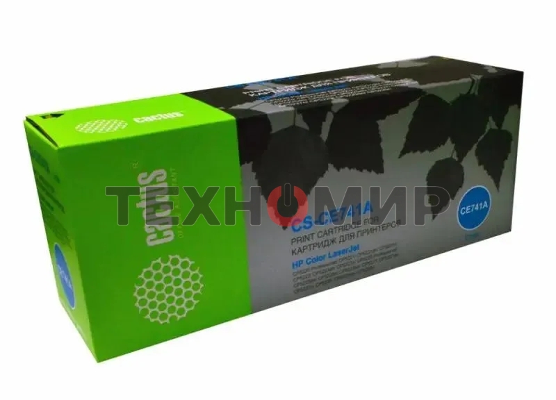 Картридж лазерный Cactus CS-CE741A голубой (7300 стр.) для HP CLJ CP5220/CP5221/CP5223/CP5225/CP5227/CP5229