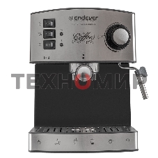Кофеварка рожковая Endever Costa-1060 черный/стальной, исп. кофе - молотый, 1.6 л, 1000 Вт, 20 бар