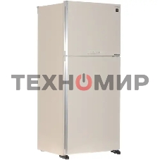 Холодильник Sharp SJ-XG55PMBE бежевый двухкамерный 394/162 л морозилка сверху