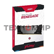 Оперативная память Kingston Fury Renegade, DDR4, 8GB (1x8GB), 3600MHz, CL16, DIMM, с радиатором, черный