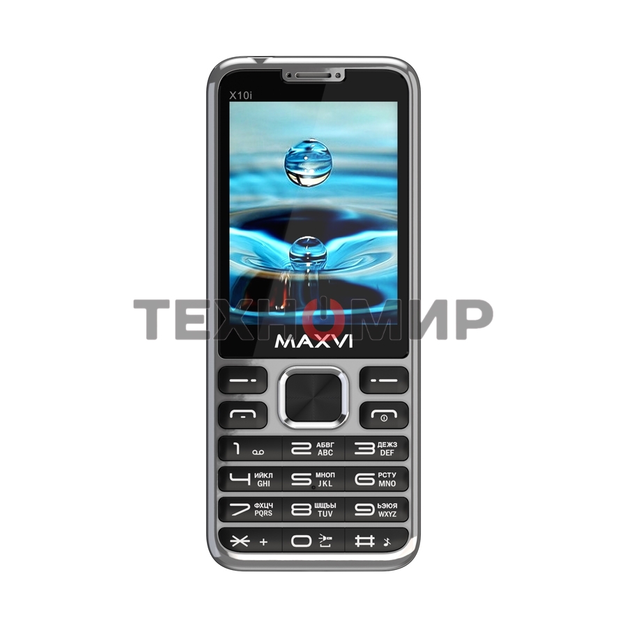 Мобильный телефон Maxvi X10i серебристый металлик