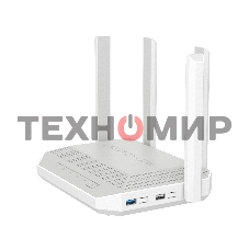 Мультигигабитный интернет-центр Netcraze Giga (NC-1012) с Mesh Wi-Fi 6 AX3000, Smart-коммутатором 1×2.5G/SFP и 4×1G, многофункциональными портами USB 3.0 и 2.0