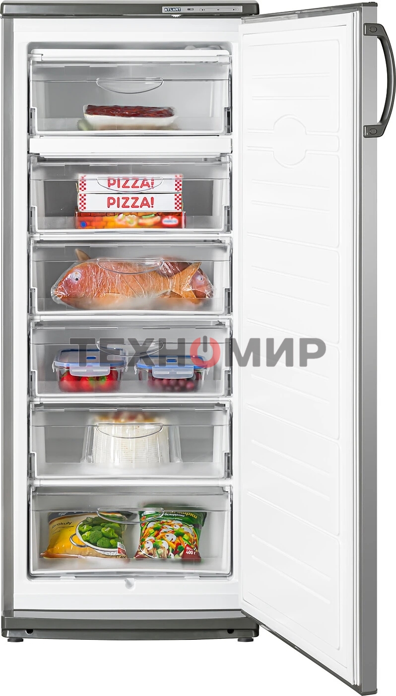 Морозильная камера Atlant M-7184-060, мокрый асфальт, 240л, 6 ящиков