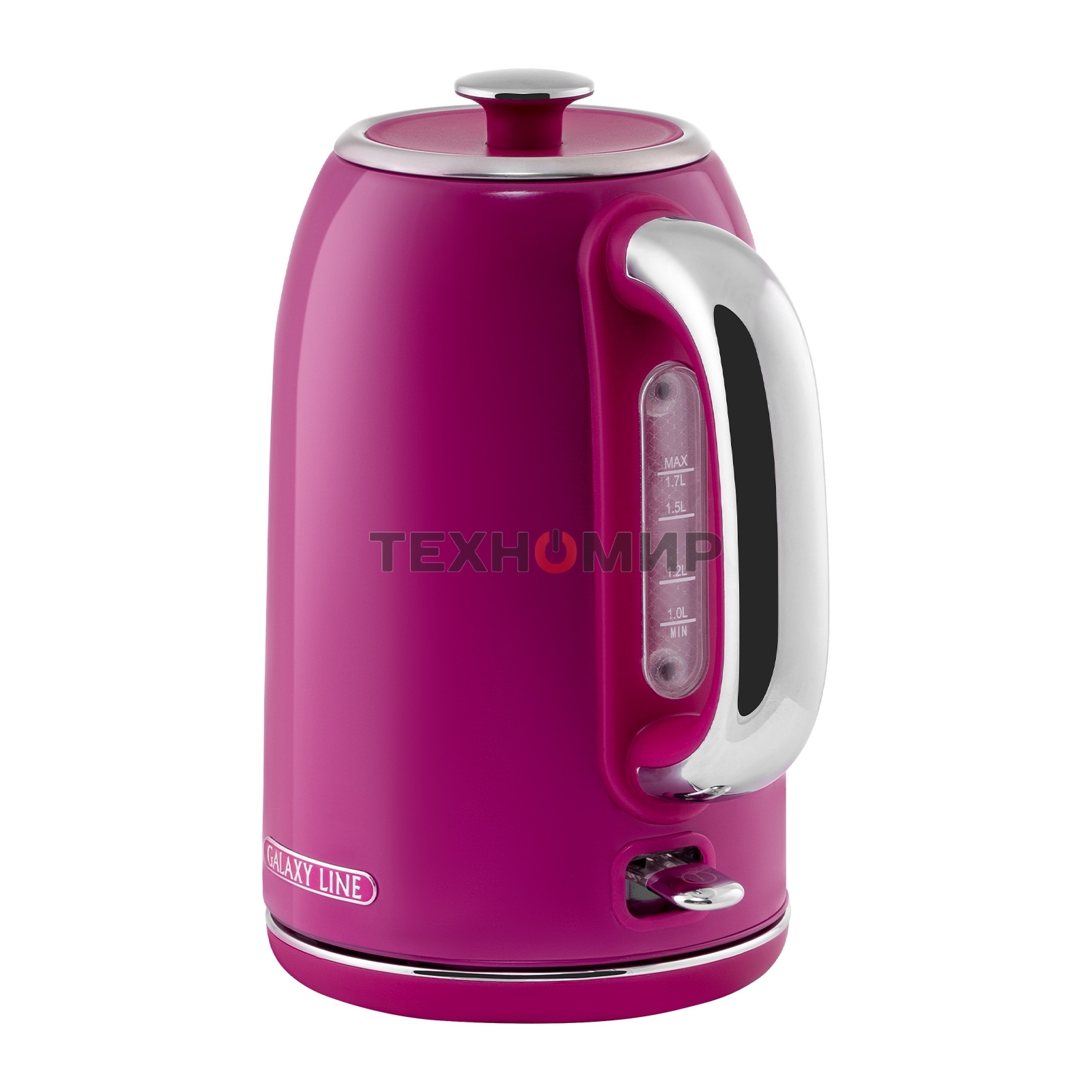 Чайник электрический Galaxy Line GL 0346, малиновый джем, металл, 2200 Вт, 1.7 л
