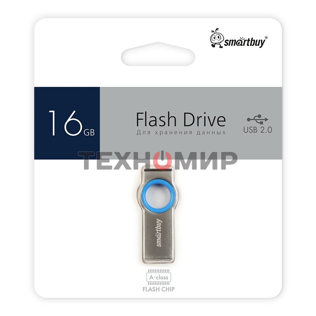 Флешка USB (SB016GbMC2) UFD 2.0 016Gb,MC2 Metal Blue