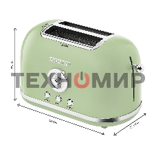 Тостер Galaxy Line GL 2911, райская олива, металл, 900 Вт, 6 степеней поджарки