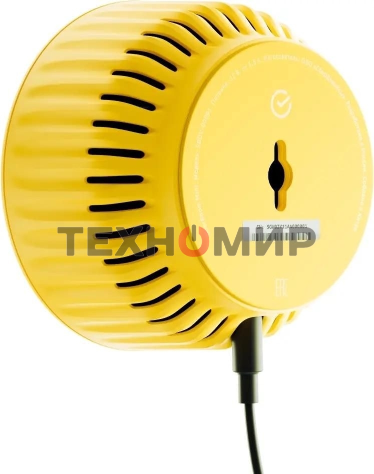 Умная колонка Sber SberBoom Mini, 5Вт, 1.0, мультирум, стереопара, детектор шума, световая индикация, Wi-Fi, Bluetooth 5.0, Салют, желтый