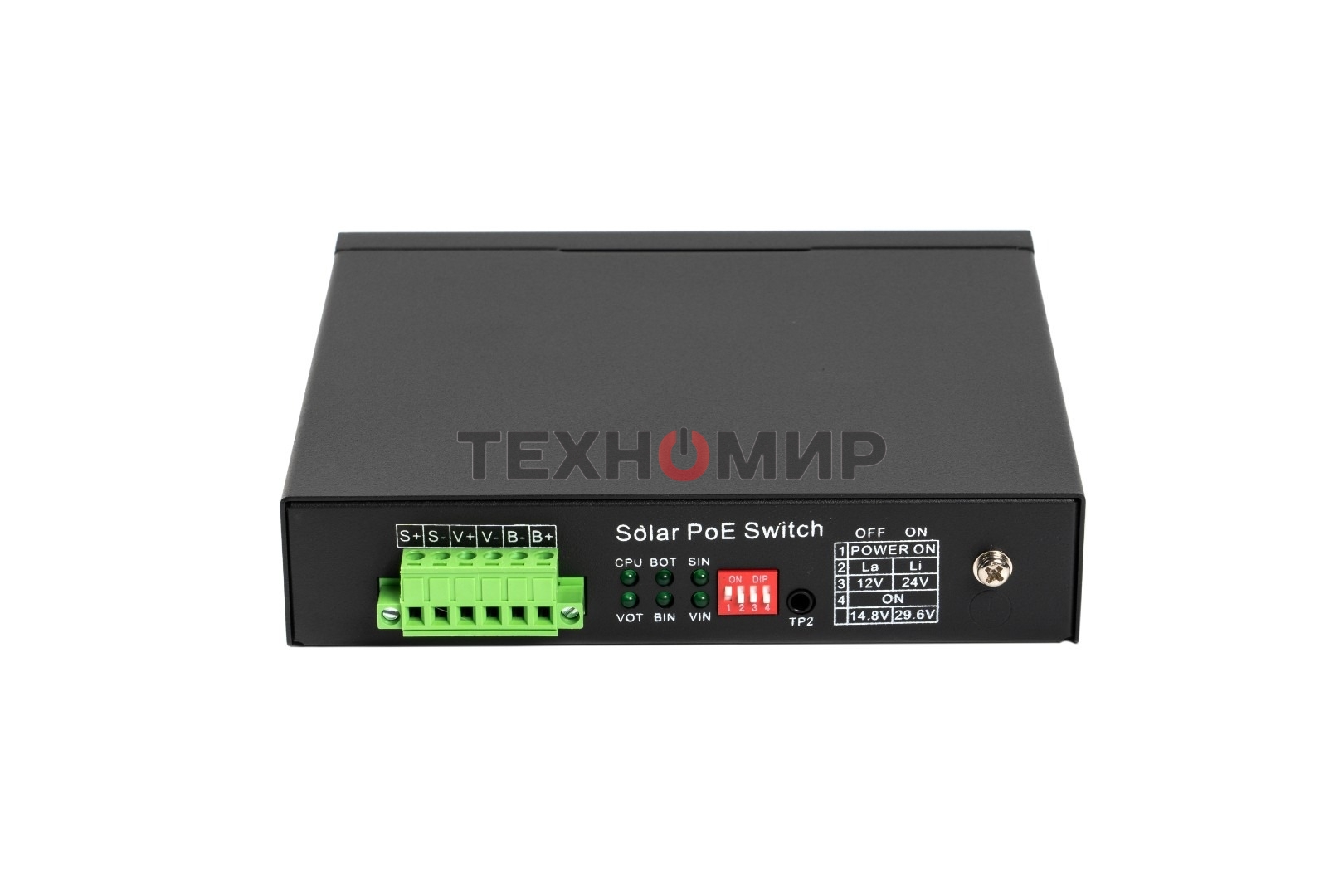 Коммутатор бесперебойный SKAT PoE-5E-1S UPS POE 120Вт порты: 5-Ethernet 1-Uplink