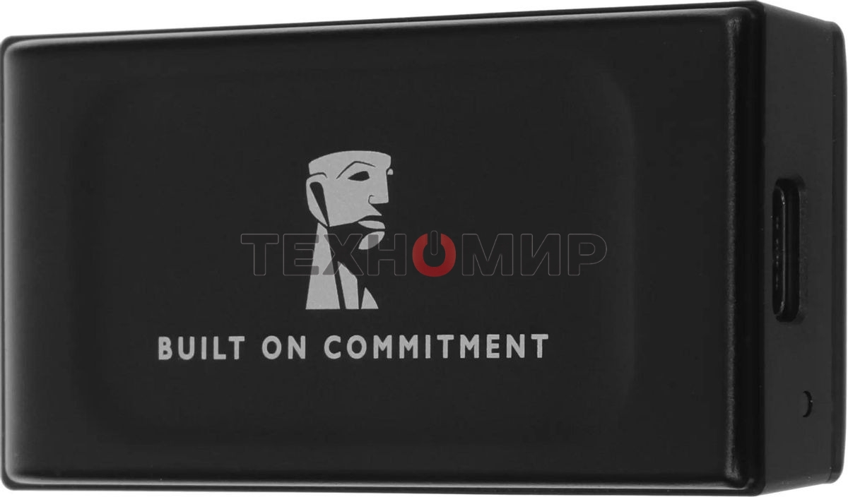 Внешний SSD Kingston XS1000, 2TB, USB 3.2 Gen 2 Type-C, R/W 1050/1000, черный