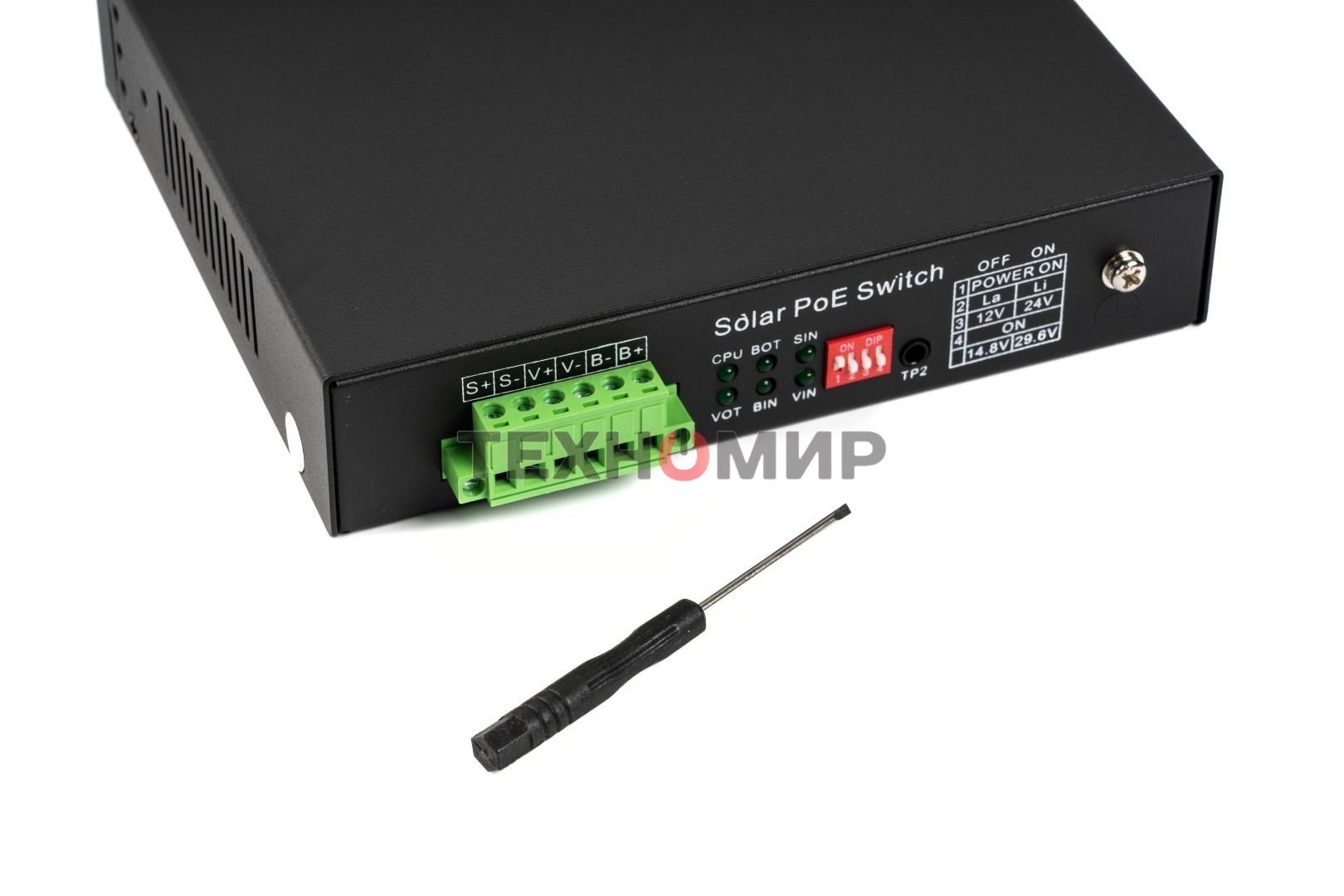 Коммутатор бесперебойный SKAT PoE-5E-1S UPS POE 120Вт порты: 5-Ethernet 1-Uplink