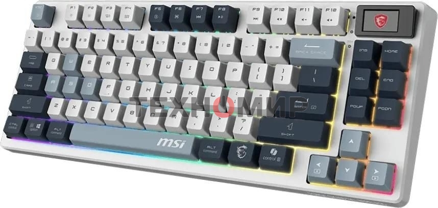 Клавиатура MSI Forge GK600 гибридная, Bluetooth, радиоканал, белый