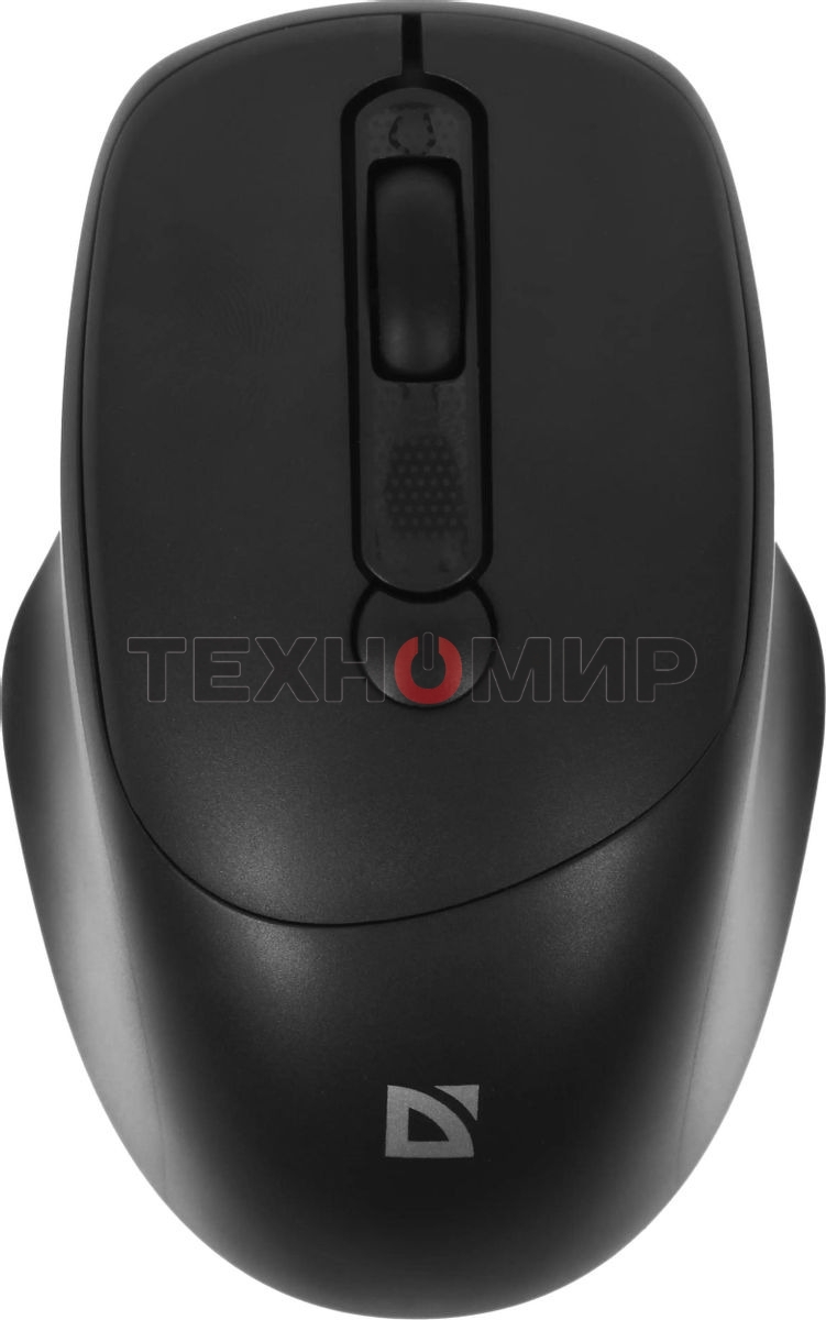 Мышь беспроводная Defender Feam MM-296 черный, 1600 dpi, радиоканал, USB, кнопки - 4