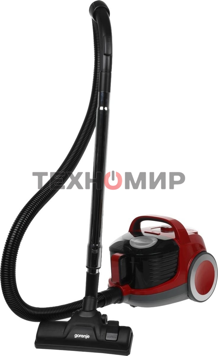 Пылесос Gorenje VC1901GACRCY черный/красный, 280/1900 Вт, уборка сухая, пылесборник контейнер 2.2 л