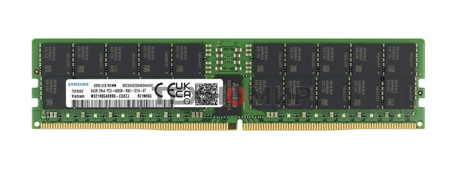 Оперативная память Samsung, DDR5, 64GB (1x64GB), 4800MHz, CL40, ECC, RDIMM, OEM
