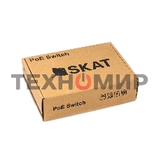 Коммутатор бесперебойный SKAT PoE-5E-1S UPS POE 120Вт порты: 5-Ethernet 1-Uplink