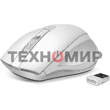 Мышь беспроводная SVEN RX-325 белый, 1000 dpi, радиоканал, USB, кнопки - 4