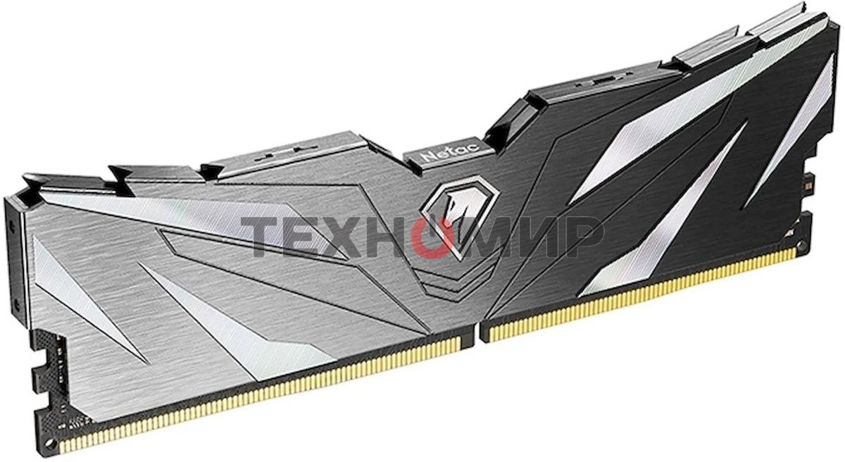 Оперативная память NETAC, DDR4, 32GB (2x16GB), 3200MHz, CL16, DIMM, с радиаторами, черный