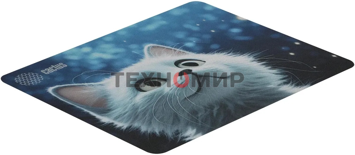Коврик для мыши Cactus белый Cat 220x180x2мм (CS-MPC-P06XS)