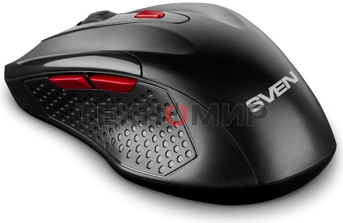 Мышь беспроводная SVEN RX-450W черный, 3200 dpi, радиоканал, USB, кнопки - 6
