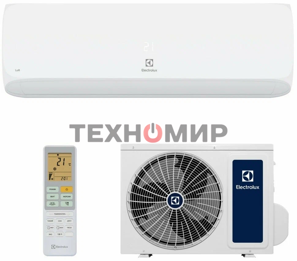 Кондиционер сплит-система Electrolux Loft EACS-12HAL/N8 12000 BTU, 30 м², 28 дБ, охлаждение, обогрев, белый
