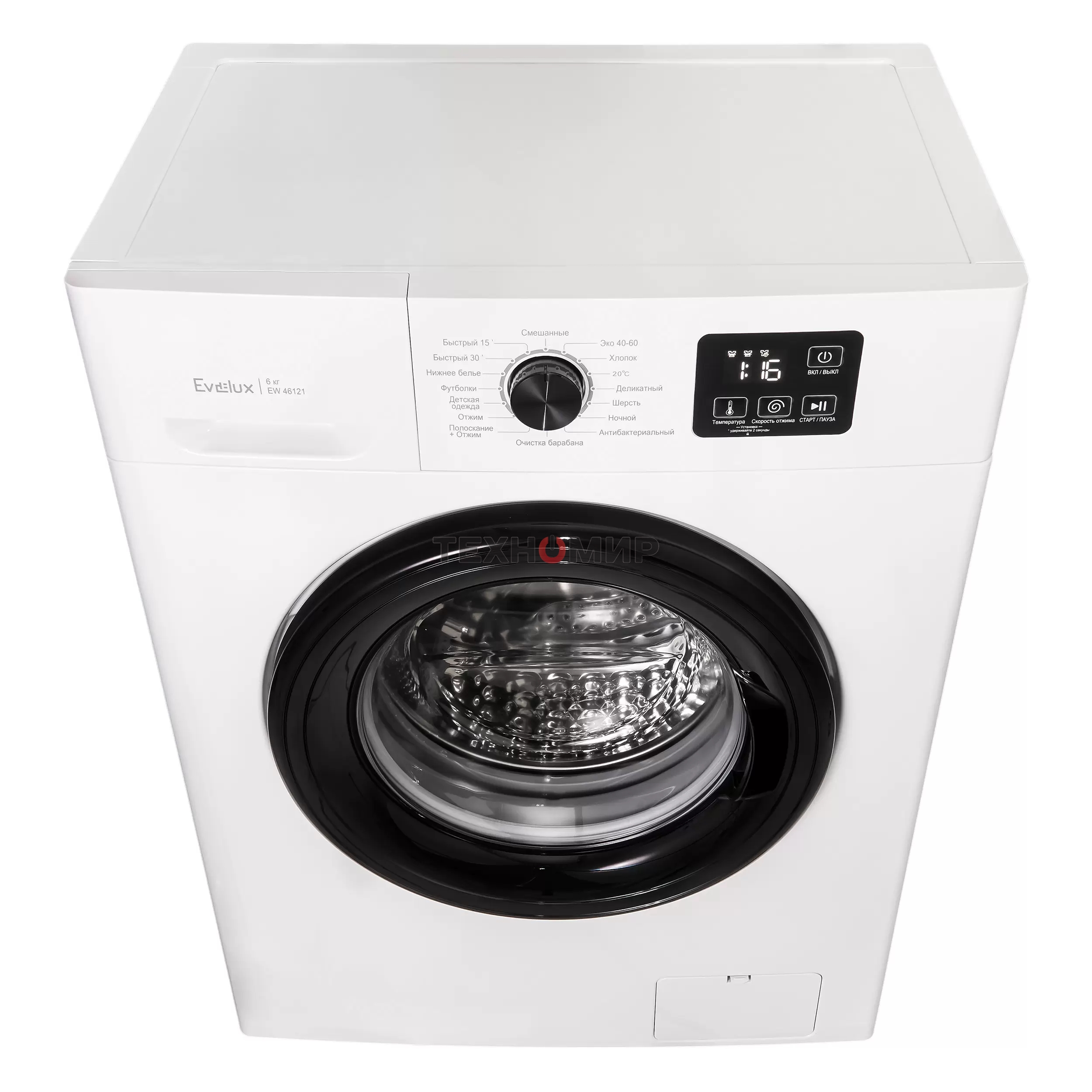 Стиральная машина Evelux EW 46121 белый загр.фронтальная макс.:6 кг 1200об/мин класс: А++
