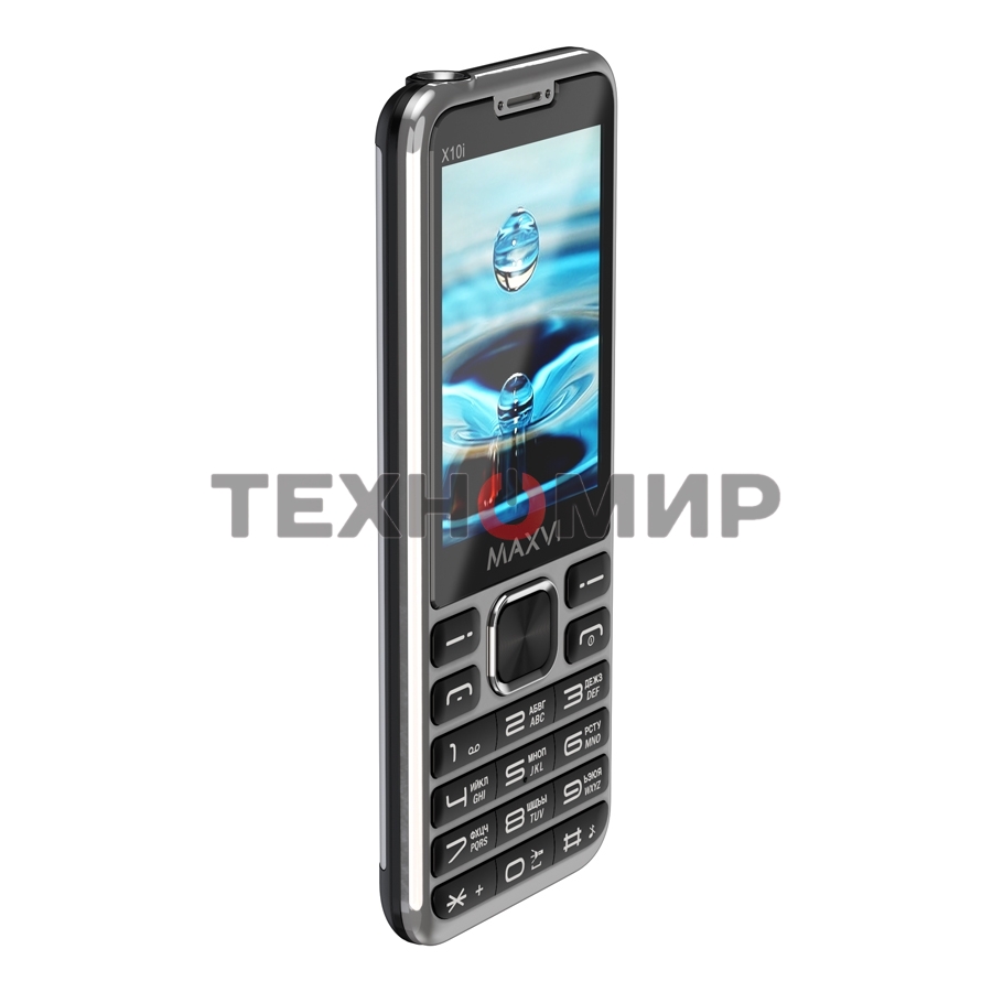 Мобильный телефон Maxvi X10i серебристый металлик