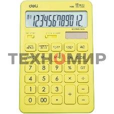 Калькулятор настольный Deli Touch EM01551 желтый 12-разр.
